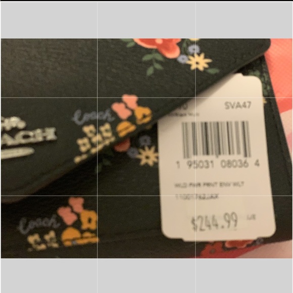 Brand new coach wallet. Never used. Black with wild print - Picture 3 of 10